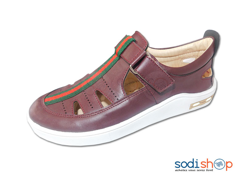 Chaussure Gucci Pour Enfants - Couleur Marron/Blanc DD0074