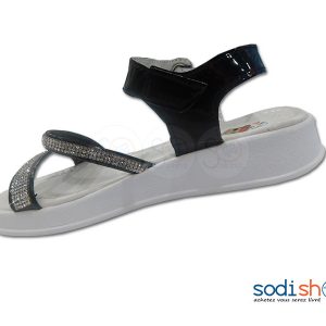 Sandale à Brillant Pour Enfants - Couleur Noir/Blanc DD0074