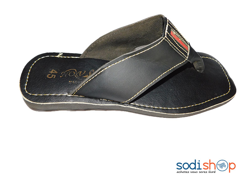 Sandale Pour Homme Couleur Noire MS0076