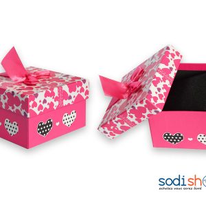 Boite d’Emballage, Mini Coffret avec Nœud Papillon, Super Design, Pour Montres et Accessoires de Luxe - Couleur Rose SODI00