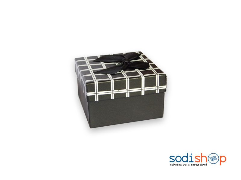 Mini Boite d’Emballage, Class et Elégant avec Coussin Amovible - Couleur Noir/Blanc SODI00 – Image 2