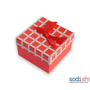 Mini Coffret Orange avec Couvercle Dissociable, Décoration Spécial avec Nœud Papillon, Emballage Pour Cadeaux SODI00
