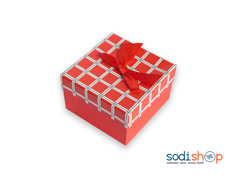 Mini Coffret Orange avec Couvercle Dissociable, Décoration Spécial avec Nœud Papillon, Emballage Pour Cadeaux SODI00