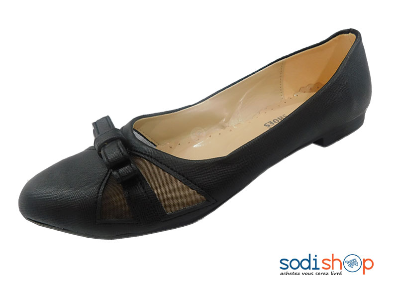 Ballerine à Nœud, Chaussure Élégante pour Fille - Couleur Noir DD0074