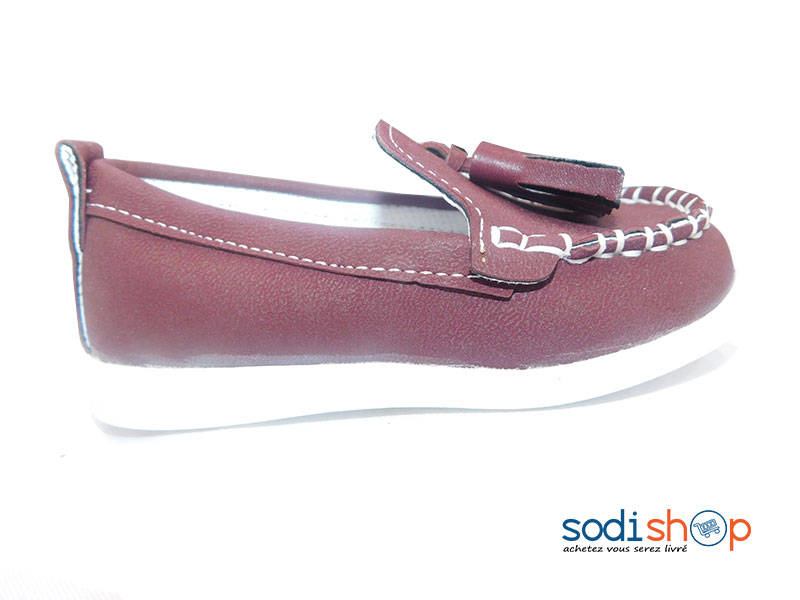 Petit Mocassin, Design Spécial Pour Bébé - Couleur Bordeaux DD0074 – Image 2