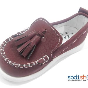 Petit Mocassin, Design Spécial Pour Bébé - Couleur Bordeaux DD0074