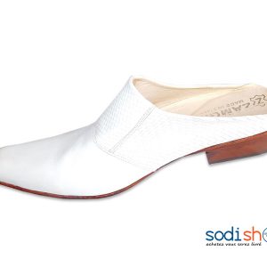 Babouche Confortable, Chaussure Blanche Haute Qualité - Pour Homme MS0076