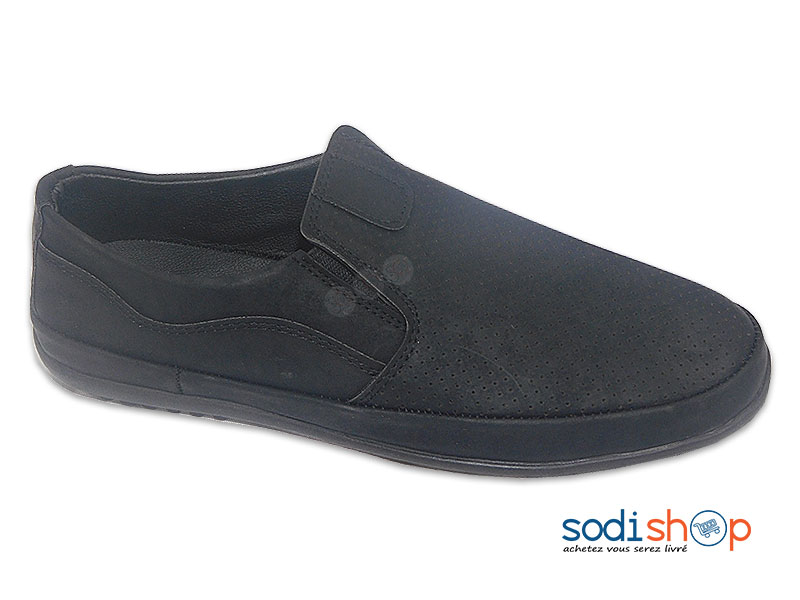 Chaussure Mocassin Noire, Haute Qualité Pour Adolescent DD0074