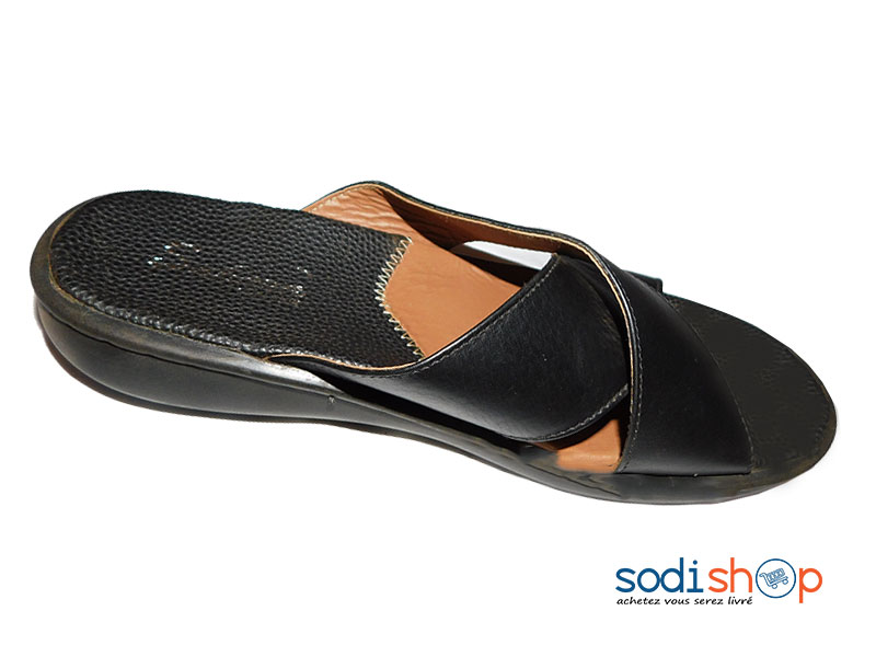 Sandale Pour Homme Couleur Noire MS0076