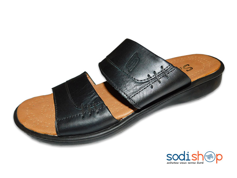 Chaussure Pour Homme Sandale Couleur Noire MS0076