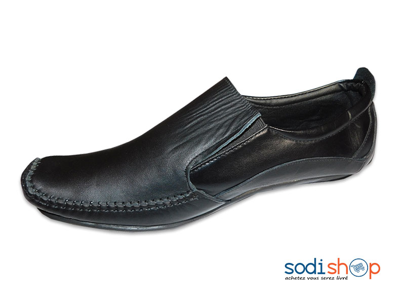 Mocassin Noir, Joli Design Pour Homme MS0076
