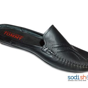 Tommy, Mocassin Ouvert, Chaussure Confortable - Couleur Noir, Pour Homme MS0076