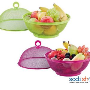 Corbeille À Fruits - Table À Manger Panier De Stockage De Fruits et de Légumes avec couvercle AM0036
