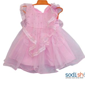 Robe de Princesse Couleur Rose Sans Manche Pour Bébé DD0074
