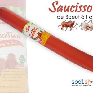 Saucisson Salima, Viande de Bœuf à l’Ail, Véritable Délice, Halal 750 G SM0075