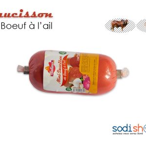 Mini Saucisson Salima, Viande de Bœuf à l’Ail Halal 100g SM0075