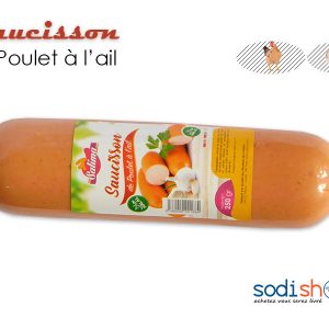 Saucisson Salima, au Blanc de Poulet et à l’Ail, Halal 250g SM0075