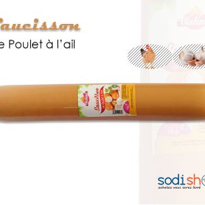 Saucisson Salima, Savoureux Viande de Poulet à l’Ail, Halal 1 Kg SM0075