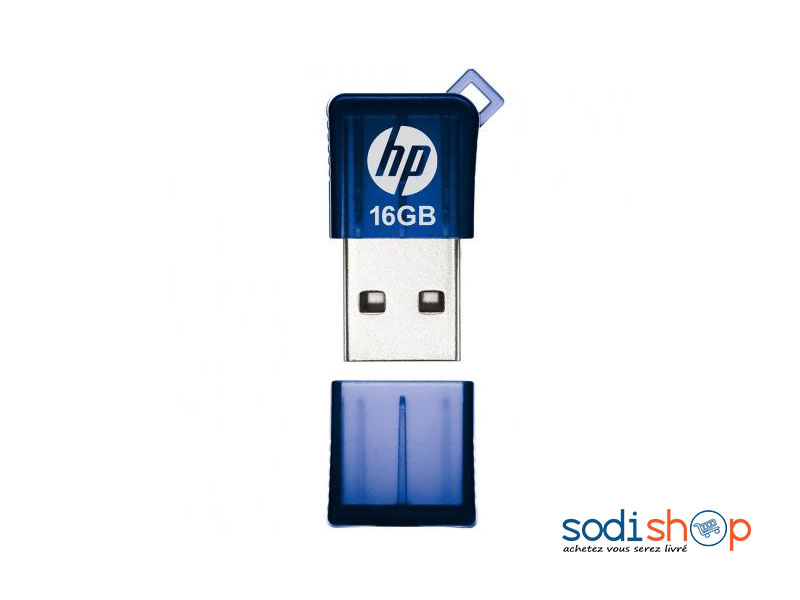 Clé USB 2.0 HP V165W, Transfert Rapide et Efficace, Résistant à L’Eau et aux Chocs - Capacité 16 GB SODI00