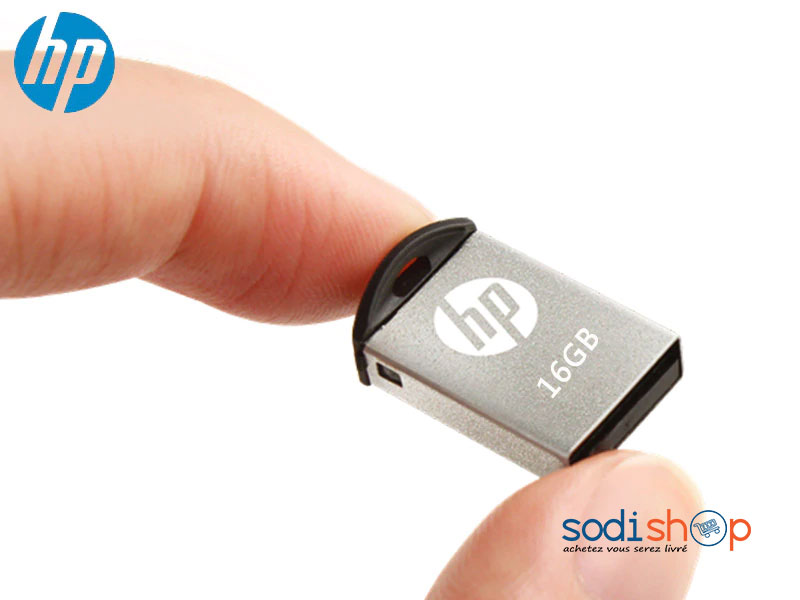 Clé USB HP V222W, Haute Qualité, Ultra Résistant - Capacité 16 GB SODI00