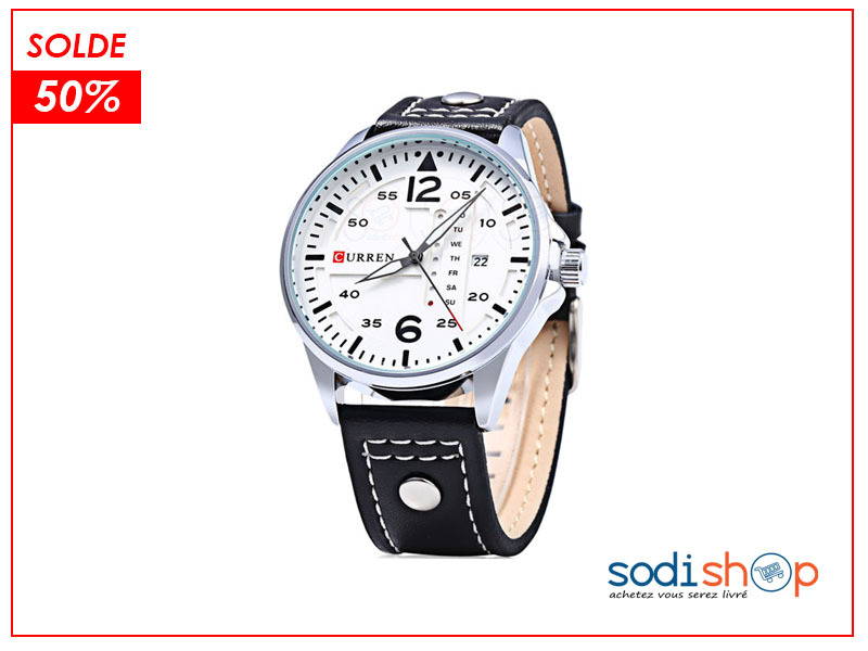 Curren M-8224, Montre Élégante en Cuir, Style Classique - Pour Homme SODI00