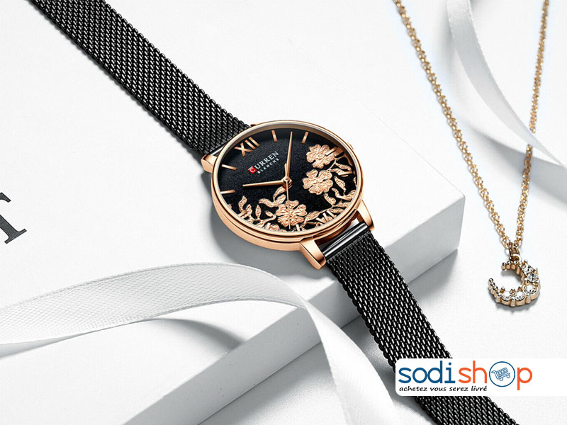 Curren 9065 , Montre de Luxe en Acier Inoxydable Pour Femme SODI00 – Image 4