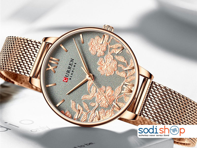 Curren 9065 , Montre de Luxe en Acier Inoxydable Pour Femme SODI00 – Image 2