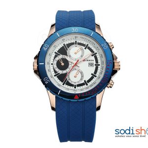 Curren 8143, Montre en Silicone à quartz étanche, haute qualité, Style Classique avec Date, Pour Homme SODI00