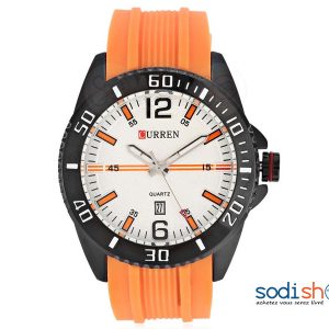 Curren 8178, Montre à quartz étanche, Bracelet en Silicone , haute qualité, Style Classique avec Date, Pour Homme SODI00