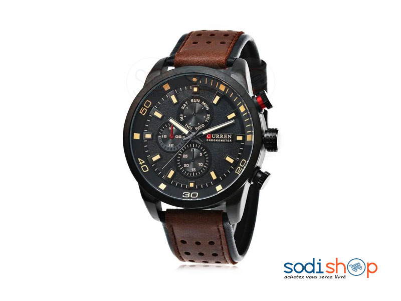 Montre à Quartz Curren 8250 Pour Hommes d’Affaires, Haute Qualité en Cuir SODI00 – Image 3