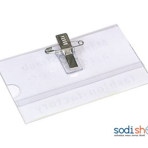 Badge Transparent 53041, Avec Epingles - 56 X 92 mm LA0082