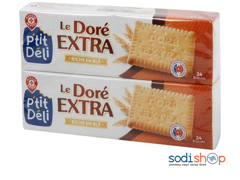Délicieux Biscuit Riche en Blé, P’tit Déli Le Doré Extra - 300g AT0083