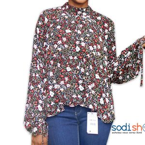Body Chemisier Manches longues à Motif Floral Marque Stradivarius UN0079