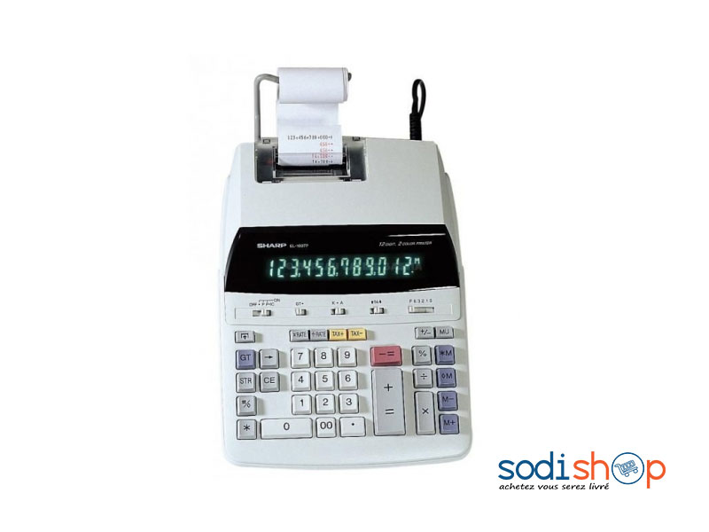 Calculatrice Imprimante Sharp 12 Chiffre Ecran LCD El-1607P LA0082