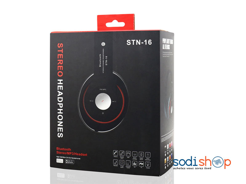 Écouteur Bluetooth Casque Sport Stéréo Headphones STN-16 Micro SD SODI00