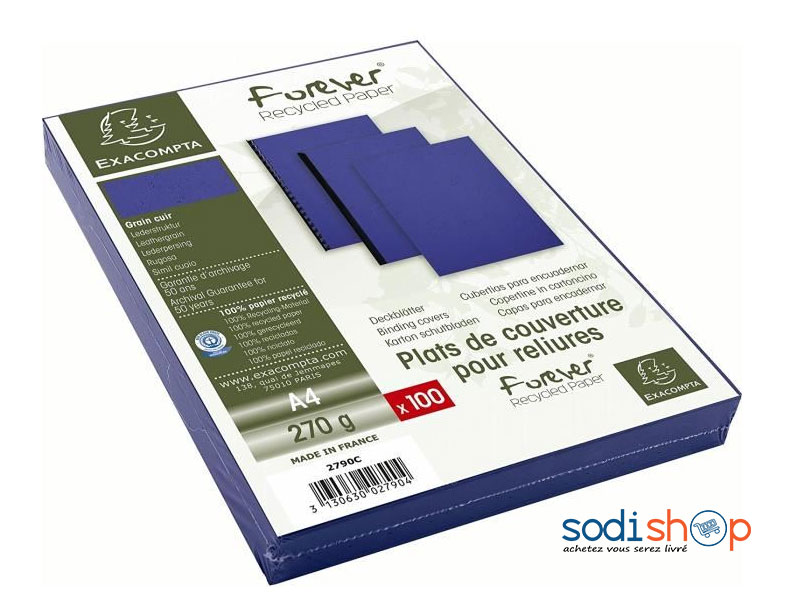 Couvertures en Carton, Format A4, Pour Reliure de Papiers - Paquet de 100 SM0081