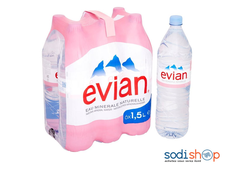 Eau Minérale Naturelle Evian Bouteille de 6 AT0083 – Image 2