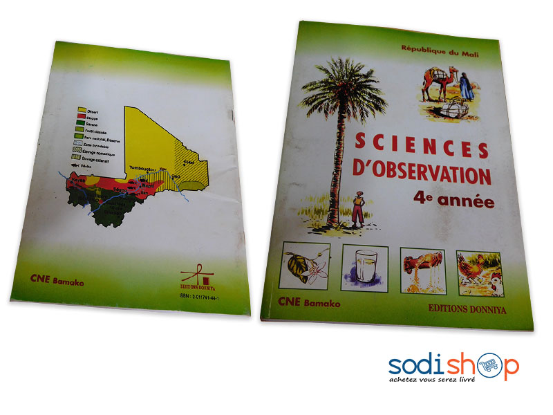 Livre 4ème Année Science d’Observation - Manuel Scolaire Edition DONNIYA - PA0085