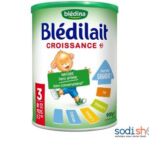 Lait en Poudre Pour Enfant Blédilait Croissance +, Sans Arôme ni Conservateur - Blédina 900g AT0083