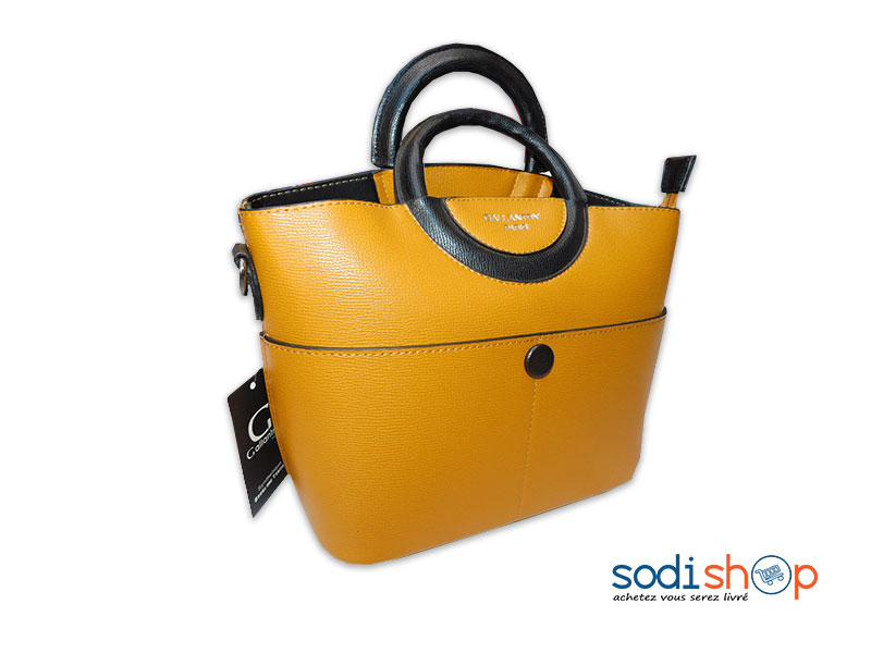 Mini Sac à Main Marque Gallantry Pour Femme Couleur Jaune KS0009