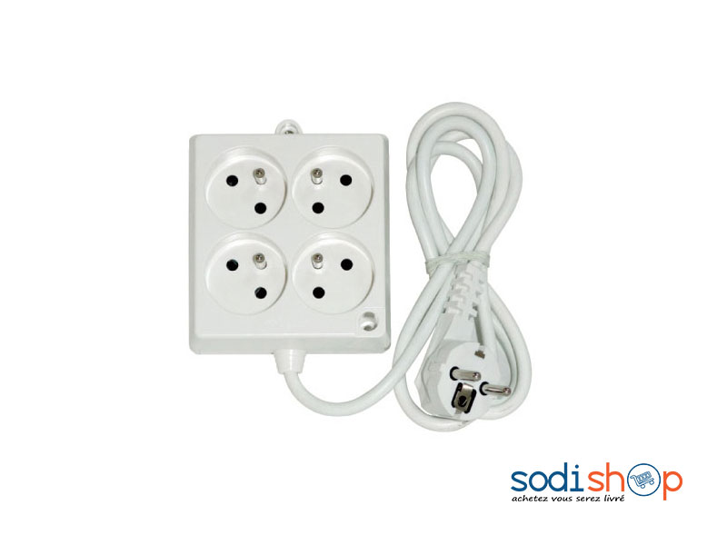Rallonge Electrique Multiprise Marque INGELEC - 4 Prises SM0081