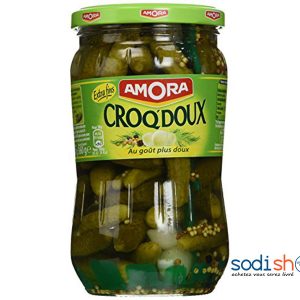 Pot d’Olives et Cornichons Aromatisés - Amora 160g AT0083