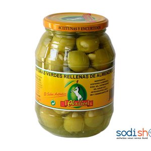 Abriliva Pot d’Olives Vertes Dénoyautées, Produit Bio 600g AT0083