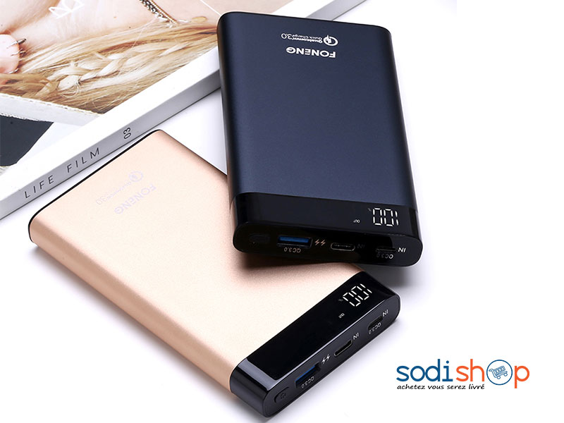 Powerbank FONENG Business GT 3.0 Original 10000 Mah - Chargeur Rapide Pour Smartphone SODI00