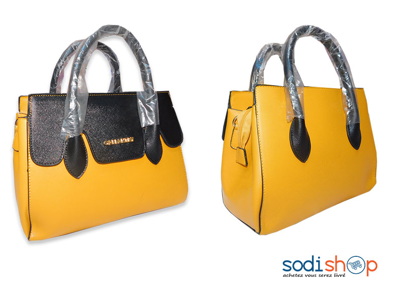 Sac à Main Gallantry Couleur Jaune et Noire Pour Femme KS0009