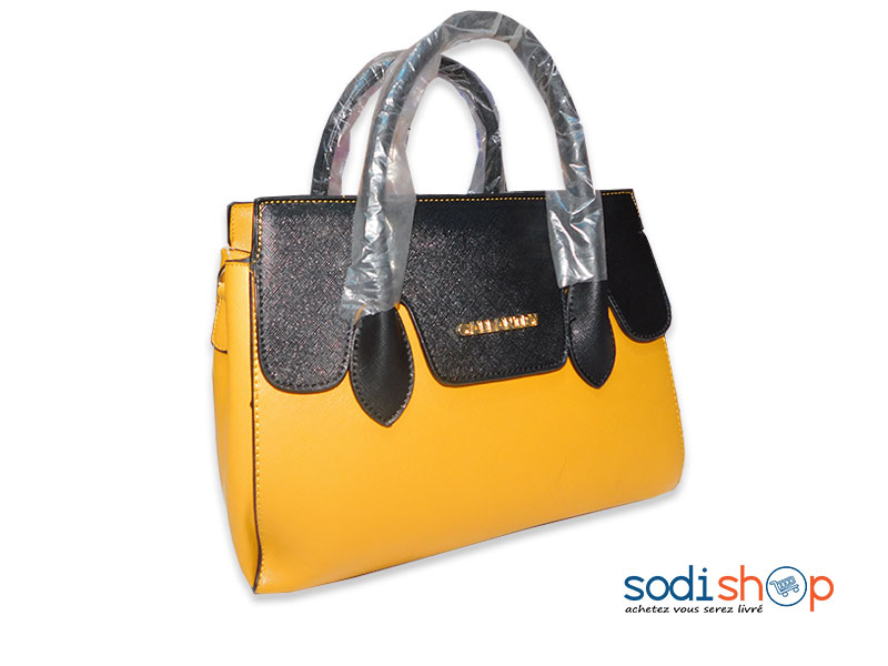 Sac à Main Gallantry Couleur Jaune et Noire Pour Femme KS0009 – Image 2
