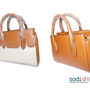 Sac à Main Pour Femme Gallantry Couleur Marron et Blanche KS0009