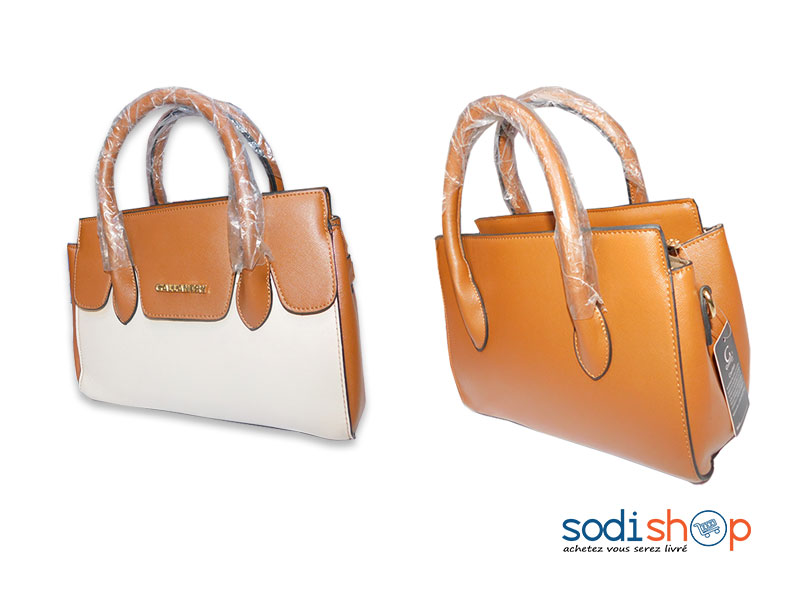 Sac à Main Pour Femme Gallantry Couleur Marron et Blanche KS0009