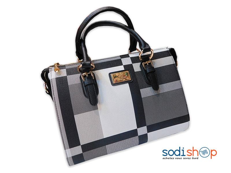 Sac à Main Pour Femme Noir Blanc Marque Gallantry KS0009