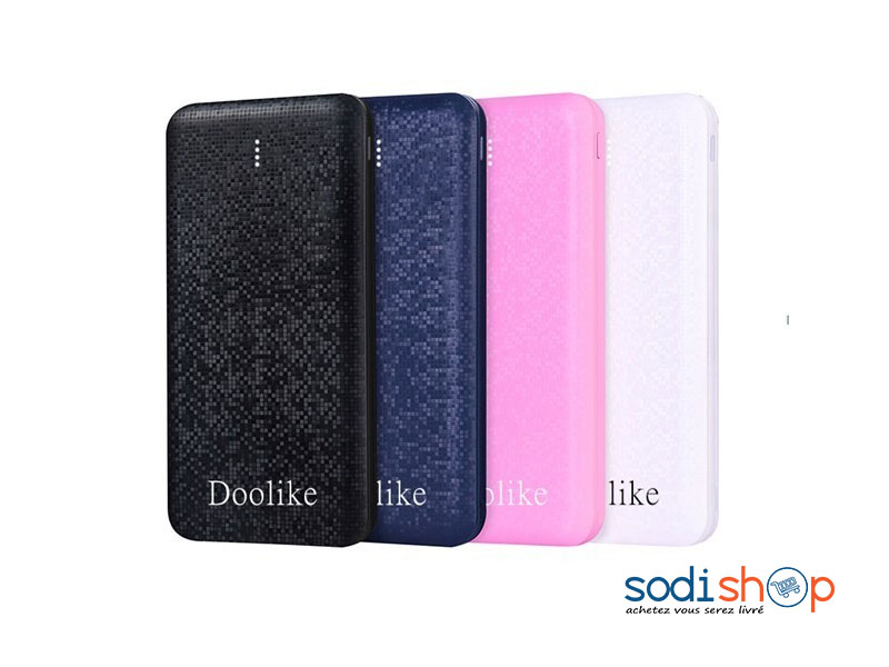 PowerBank Doolike 10000 mAh DL-PB15 - Chargeur Rapide, Pour iPhone et Samsung LG00017